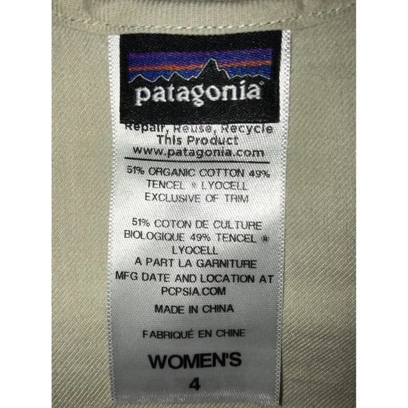 PATAGONIA SEAHURST Tank Top Bleached Stone Yellow SIZE 4 Org Cotton/Tencel EUC - Picture 7 of 9